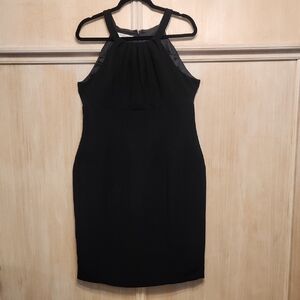 nwot Evan-Picone Women's  Sleeveless Halter Neck Sheath Black Dress SZ 14